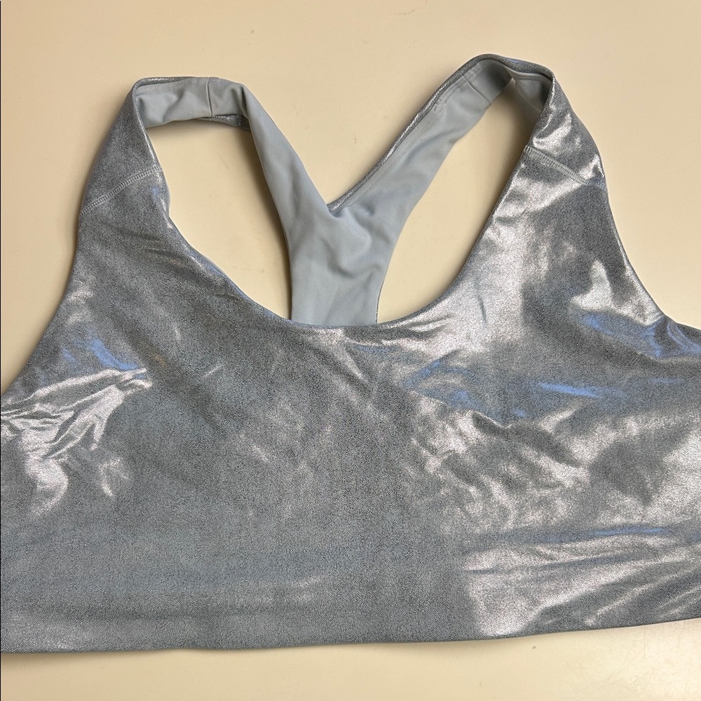 Old Navy Shimmering Silver Women's Sports Bra 3X